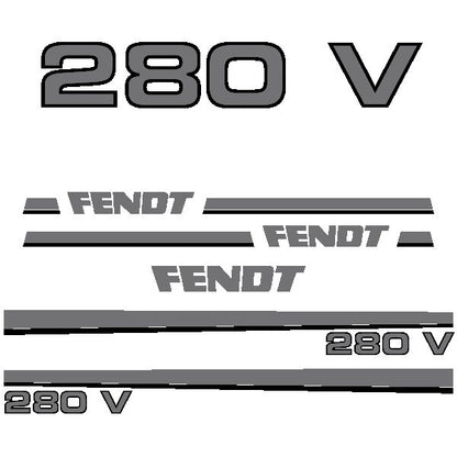 Fendt 280 V Aftermarket Replacement Tractor Decal Sticker Set