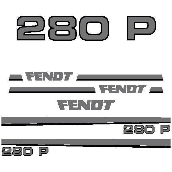Fendt 280 P Aftermarket Replacement Tractor Decal Sticker Set