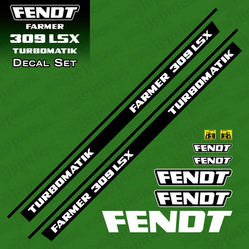 Fendt Farmer 309 LSX Turbomatik Aftermarket Replacement Tractor Decal Sticker Set