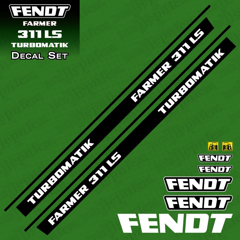 Fendt Farmer 311 LS Turbomatik Aftermarket Replacement Tractor Decal Sticker Set