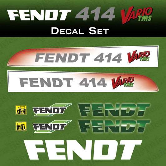 Fendt 414 Vario TMS Aftermarket Replacement Tractor Decal Sticker Set