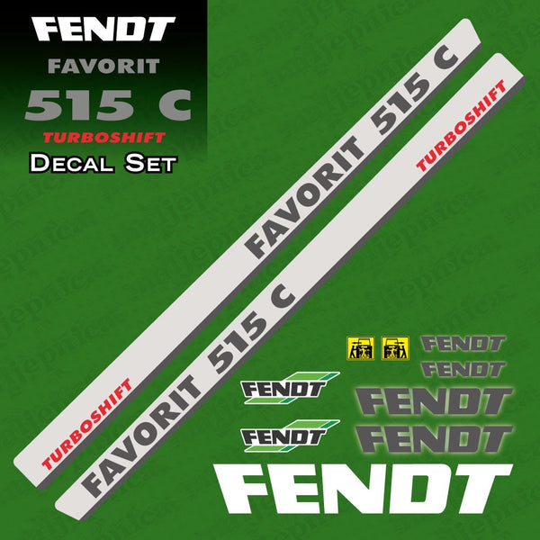 Fendt Favorit 515C Turboshift Aftermarket Replacement Tractor Decal Sticker Set