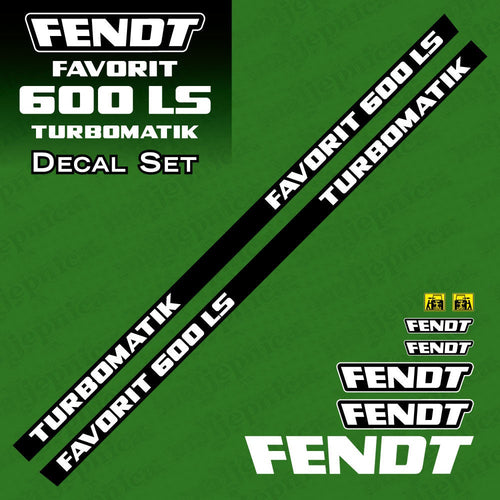Fendt Favorit 600 LS Turbomatik Aftermarket Replacement Tractor Decal Sticker Set