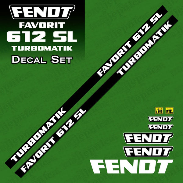 Fendt Favorit 612 SL Turbomatik Aftermarket Replacement Tractor Decal Sticker Set