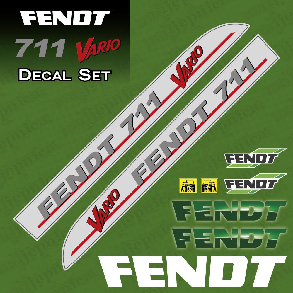 Fendt 711 Vario 2004 Aftermarket Replacement Tractor Decal Sticker Set