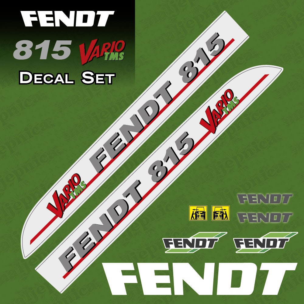 Fendt 815 Vario TMS (2004) Aftermarket Replacement Tractor Decal Sticker Set