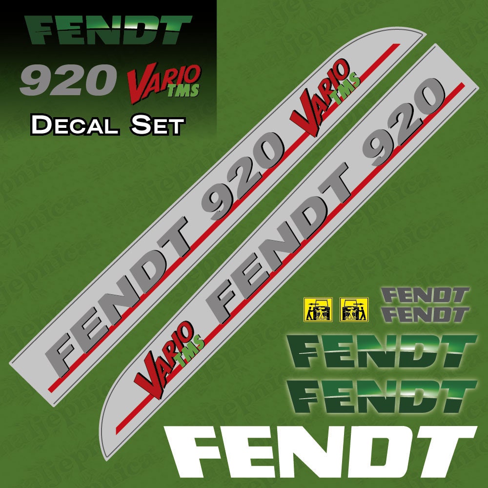 Fendt 920 Vario TMS Aftermarket Replacement Tractor Decal Sticker Set