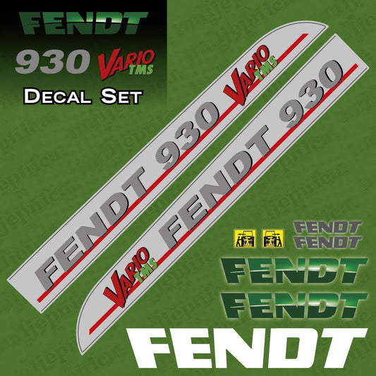 Fendt 930 Vario TMS Aftermarket Replacement Tractor Decal Sticker Set