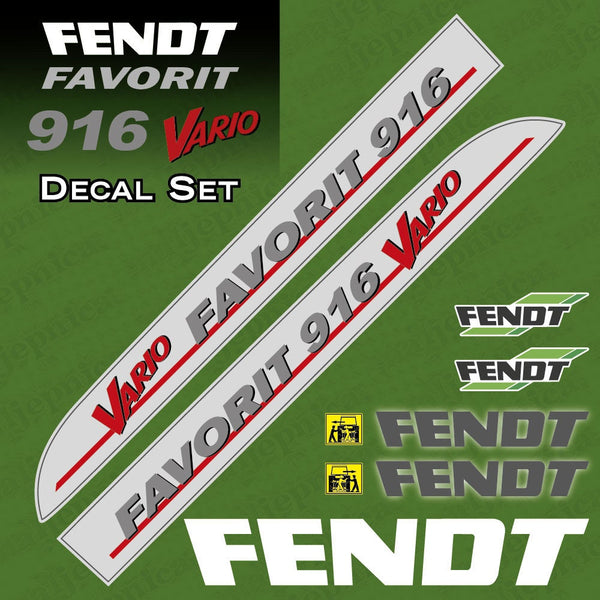 Fendt Favorit 916 Vario (2001) Aftermarket Replacement Tractor Decal Sticker Set