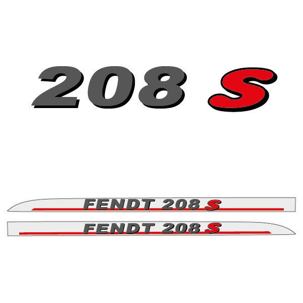 Fendt 208 S Aftermarket Replacement Tractor Decal Sticker Set