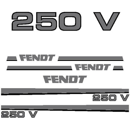 Fendt 250 V Aftermarket Replacement Tractor Decal Sticker Set