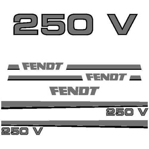 Fendt 250 V Aftermarket Replacement Tractor Decal Sticker Set