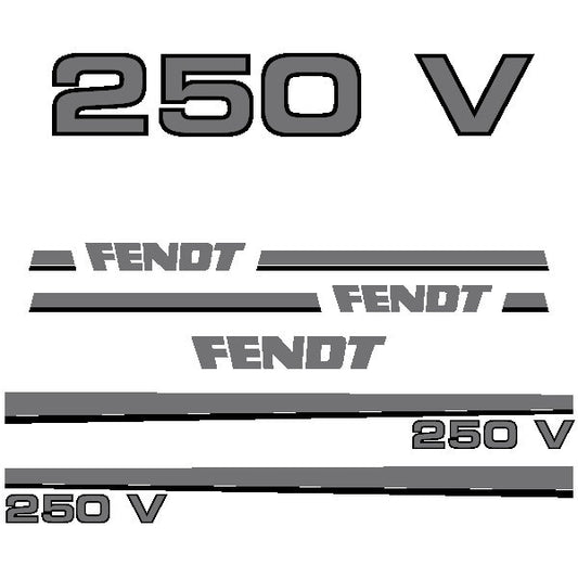 Fendt 250 V Aftermarket Replacement Tractor Decal Sticker Set