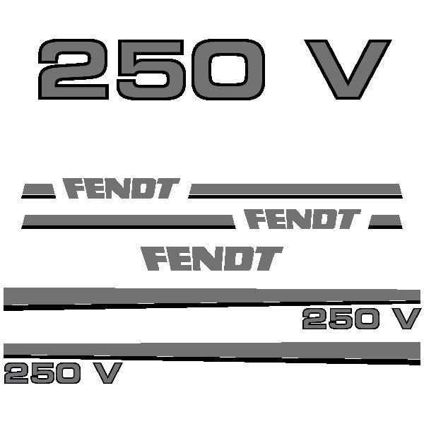 Fendt 250 V Aftermarket Replacement Tractor Decal Sticker Set