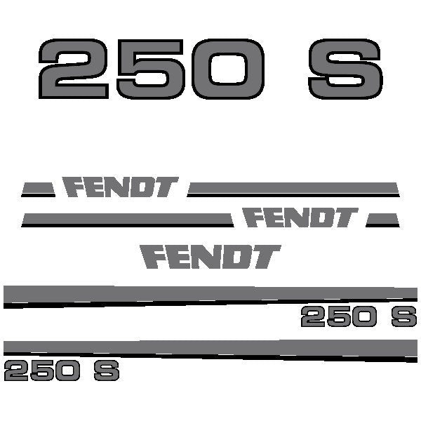 Fendt 250 S Aftermarket Replacement Tractor Decal Sticker Set