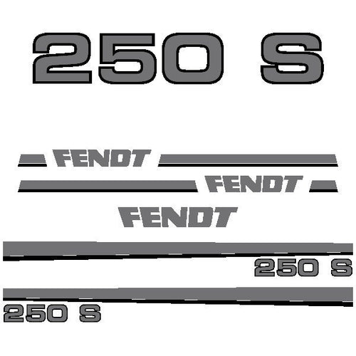 Fendt 250 S Aftermarket Replacement Tractor Decal Sticker Set