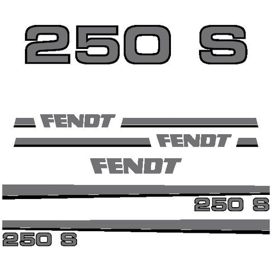 Fendt 250 S Aftermarket Replacement Tractor Decal Sticker Set