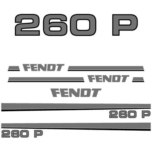 Fendt 260 P Aftermarket Replacement Tractor Decal Sticker Set