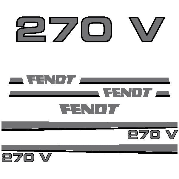 Fendt 270 V Aftermarket Replacement Tractor Decal Sticker Set