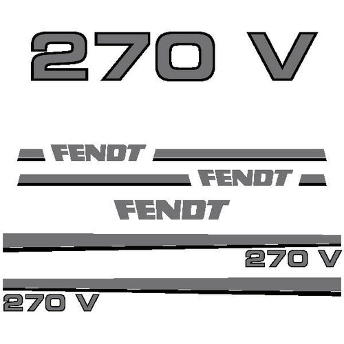Fendt 270 V Aftermarket Replacement Tractor Decal Sticker Set