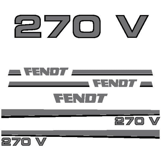 Fendt 270 V Aftermarket Replacement Tractor Decal Sticker Set
