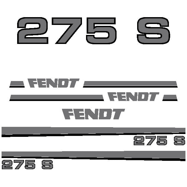 Fendt 275 S Aftermarket Replacement Tractor Decal Sticker Set