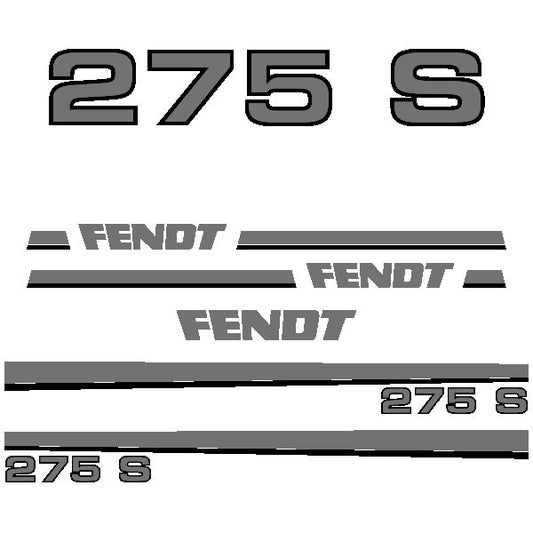 Fendt 275 S Aftermarket Replacement Tractor Decal Sticker Set