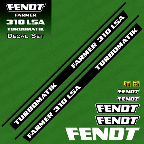 Fendt Farmer 310 LSA Turbomatik Aftermarket Replacement Tractor Decal Sticker Set