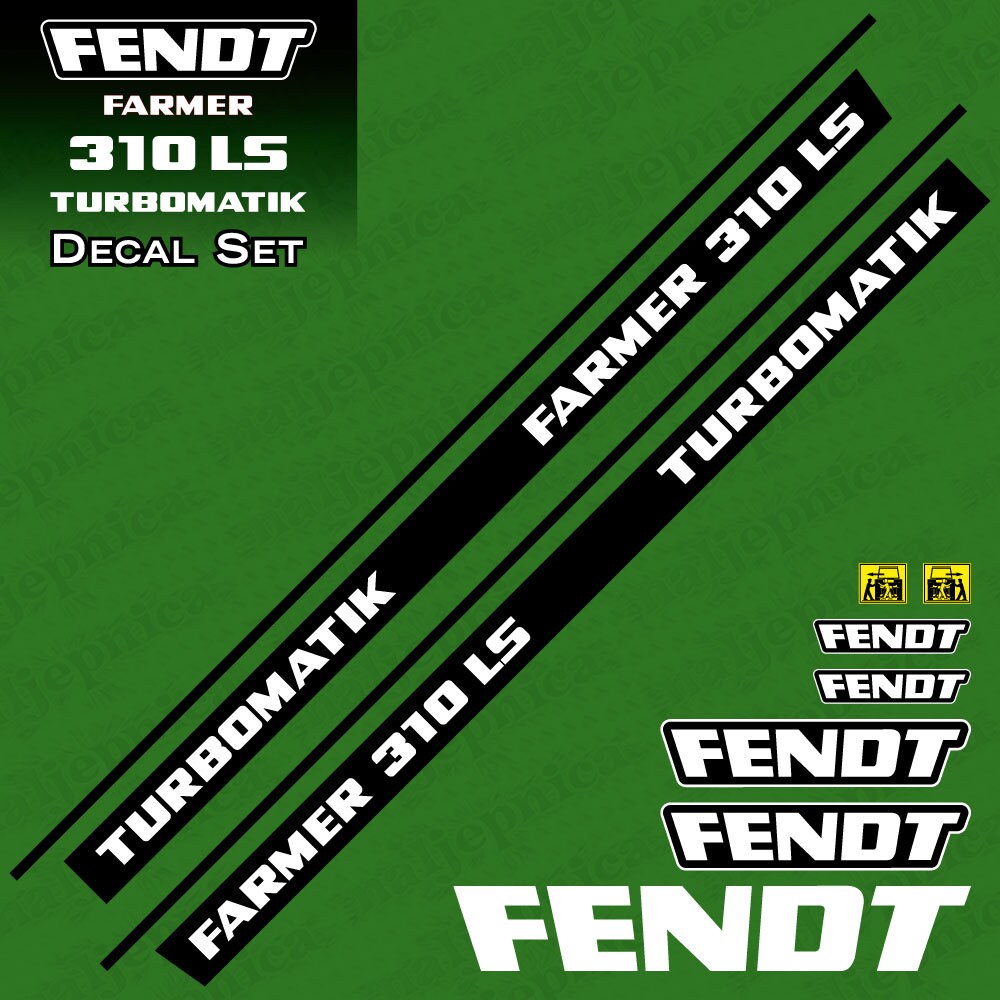 Fendt Farmer 310 LS Turbomatik Aftermarket Replacement Tractor Decal Sticker Set