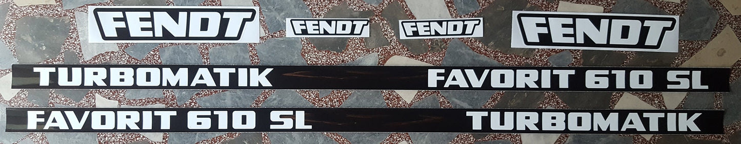 Fendt Favorit 610 SL Turbomatik Aftermarket Replacement Tractor Decal Sticker Set