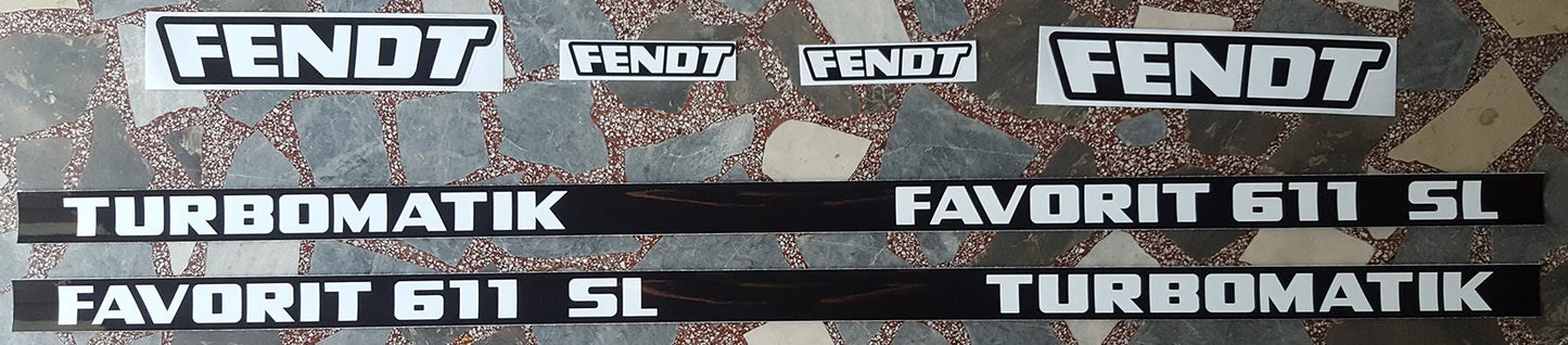 Fendt Favorit 611 SL Turbomatik Aftermarket Replacement Tractor Decal Sticker Set