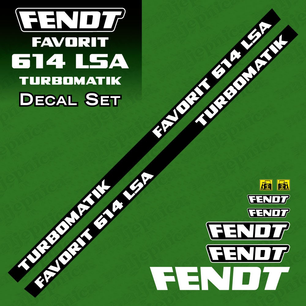Fendt Favorit 614 LSA Turbomatik Aftermarket Replacement Tractor Decal Sticker Set