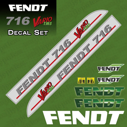 Fendt 716 Vario TMS (2004) Aftermarket Replacement Tractor Decal Sticker Set