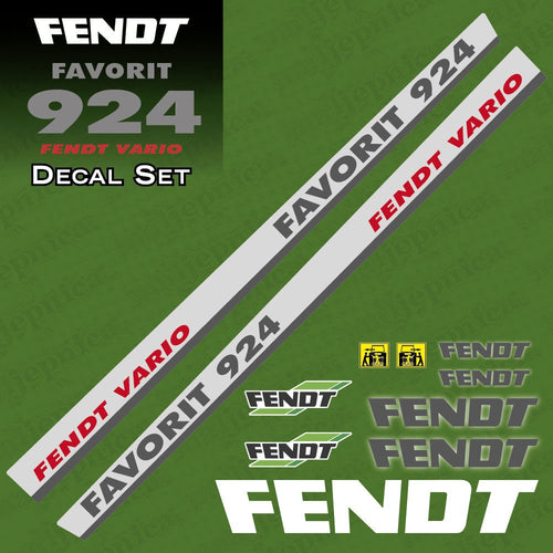 Fendt Favorit 924 (1997-2002) Aftermarket Replacement Tractor Decal / Aufkleber / Adesivo / Sticker Set