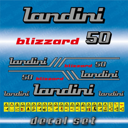 Landini Blizzard 50 Aftermarket Replacement Tractor Decal (Sticker) Set