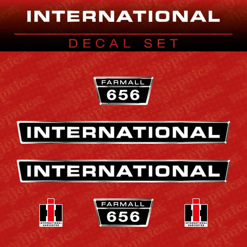 International 656 (U) Aftermarket Replacement Tractor Decal (Sticker) Set