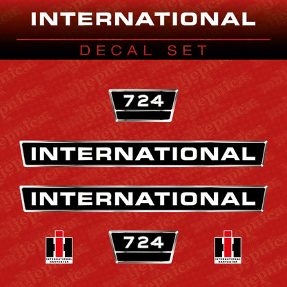 International 724 Aftermarket Replacement Tractor Decal (Sticker) Set