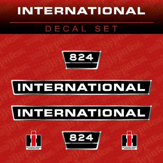 International 824 Aftermarket Replacement Tractor Decal (Sticker) Set