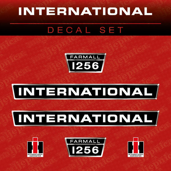 International 1256 Farmall Aftermarket Replacement Tractor Decal (Sticker) Set