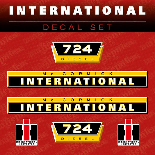 International 724 Mc Cormik Aftermarket Replacement Tractor Decal (Sticker) Set
