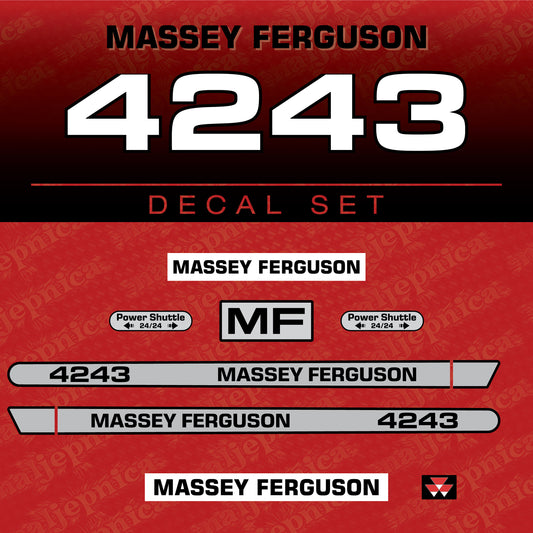 Massey Ferguson 4243 Aftermarket Replacement Tractor Decal (Sticker) Set