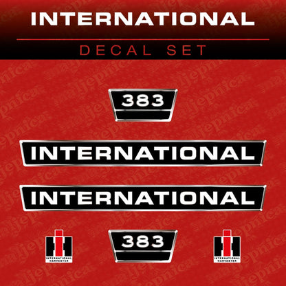 International 383 Aftermarket Replacement Tractor Decal (Sticker) Set