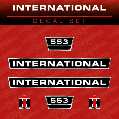 International 553 Aftermarket Replacement Tractor Decal (Sticker) Set