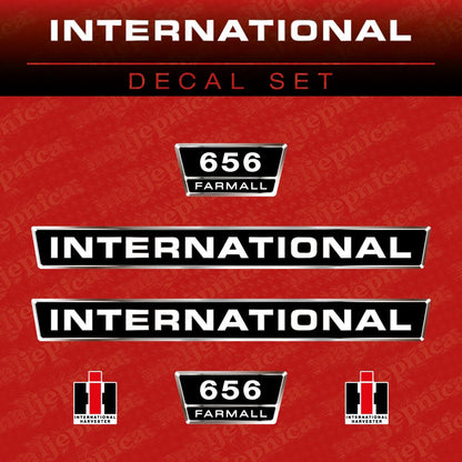 International 656 Farmall Aftermarket Replacement Tractor Decal (Sticker) Set