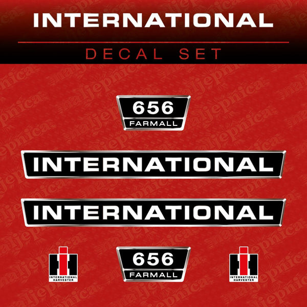 International 656 Farmall Aftermarket Replacement Tractor Decal (Sticker) Set