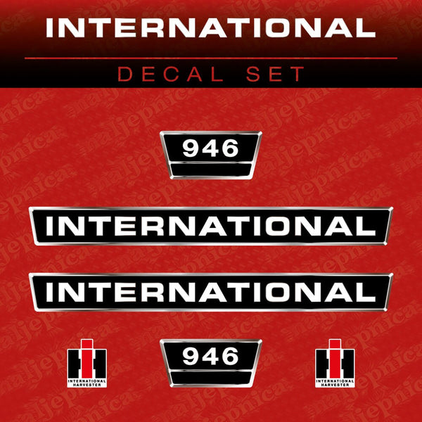 International 946 Aftermarket Replacement Tractor Decal (Sticker) Set
