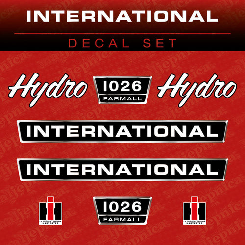 International 1026 Farmall Hydro Aftermarket Replacement Tractor Decal (Sticker) Set