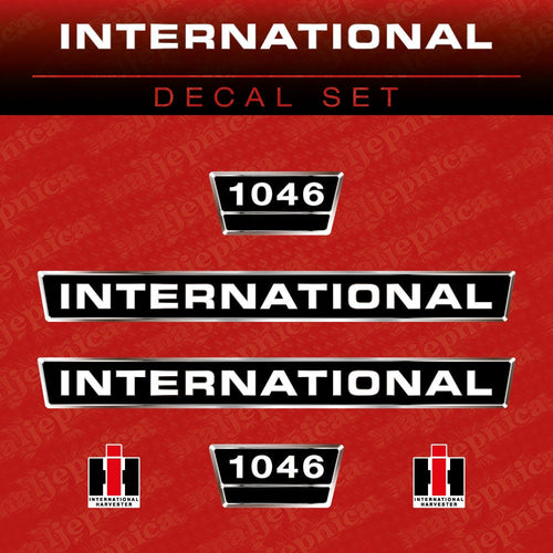 International 1046 Aftermarket Replacement Tractor Decal (Sticker) Set