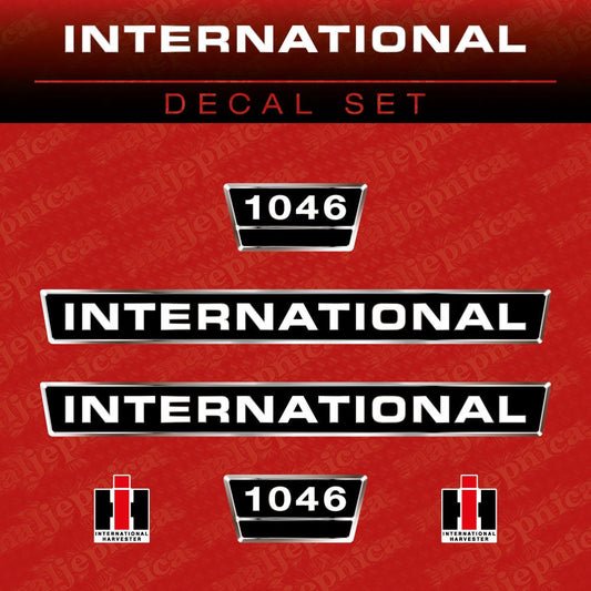 International 1046 Aftermarket Replacement Tractor Decal (Sticker) Set