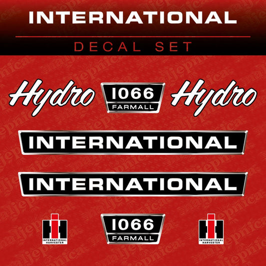 International 1066 Farmall Hydro Aftermarket Replacement Tractor Decal (Sticker) Set